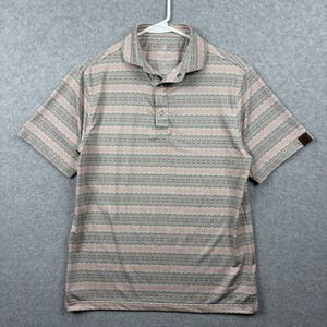 Iron Oak Polo Shirt Mens XS Southwestern Geometric Pearl Snap Stretch Golf‎